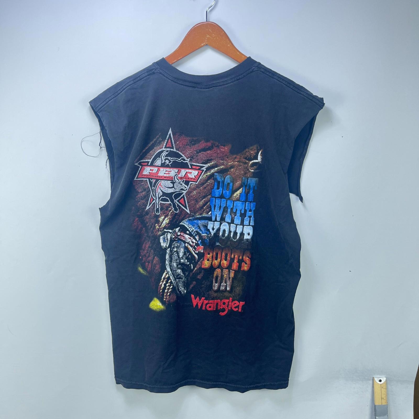Vintage 90s Wrangler Cowboy Sleeveless Shirt Large